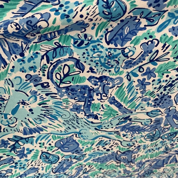 IBKUL Long Sleeve Performance UPF Shirt Golf Pickleball Jungle Lion Tropical. 4 - Picture 6 of 8